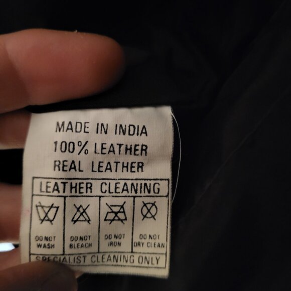 VTG S. Ajita Genuine Leather Oversized Jacket - Medium - Sequined Sleeves - Picture 12 of 12